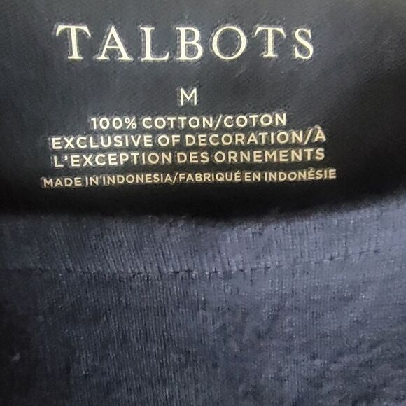 Talbots 100% Cotton Long Sleeved Graphic Top. Size M. - Picture 6 of 8